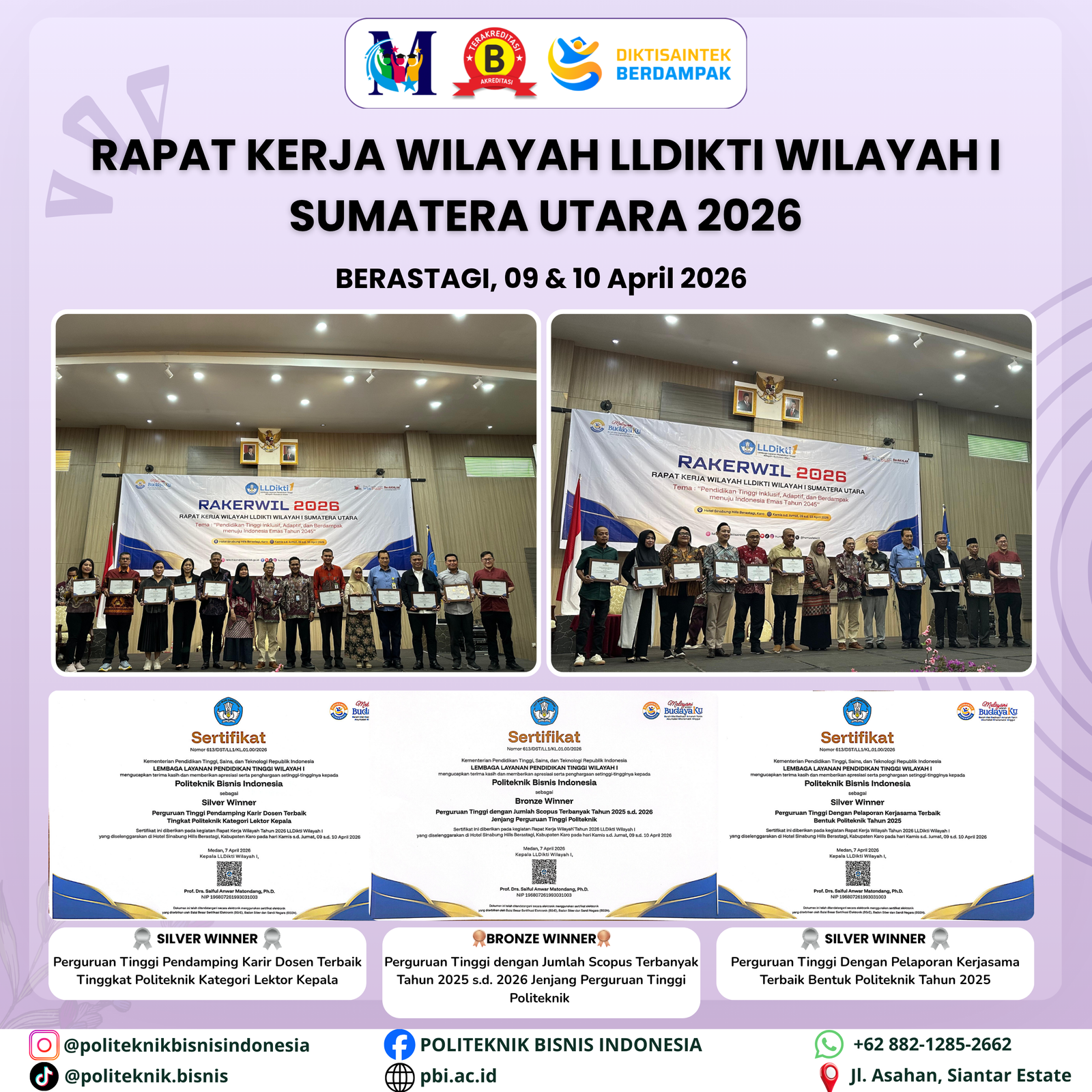 Rapat Kerja Wilayah LLDIKTI Wilayah I Sumatera Utara 2026